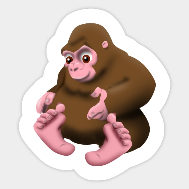 Baby Bigfoot Sticker by Wickedcartoons
